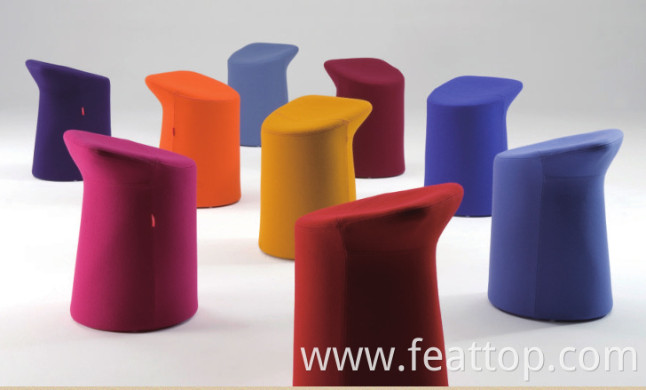 High Quality Modern Fabric Colorful Sectional Puffy Sofa For Public Area